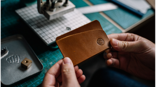 Slim leather wallet front pocket and money clip card holder for men f