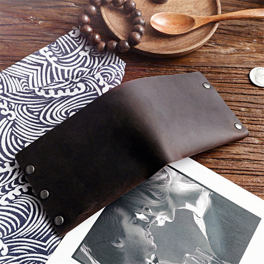 Cowhide Leather Bi-Fold Wallet