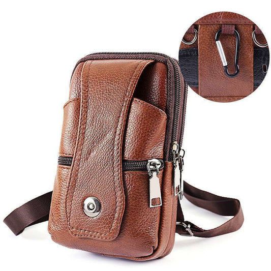 Crossbody One-shoulder Leather Phone Bag