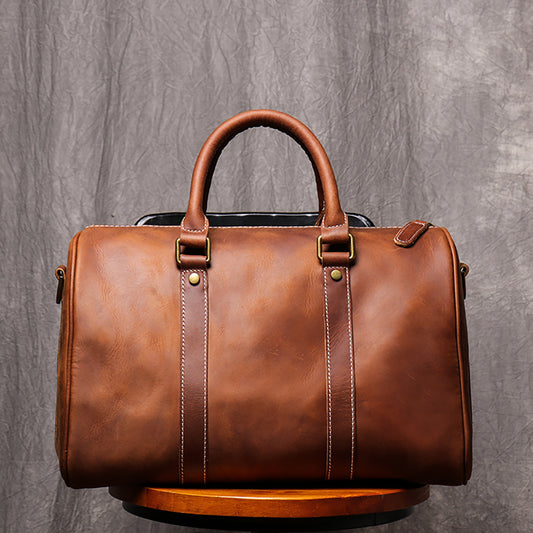 Lorenzo Leather Weekender Duffle Bag