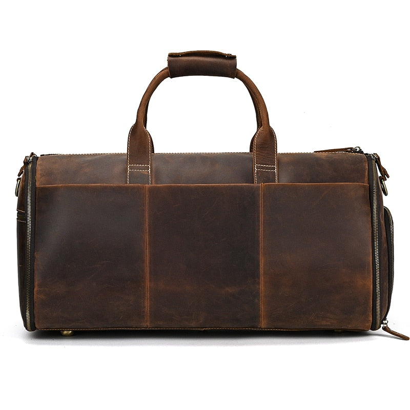 Trekker's Delight: The Ultimate Genuine Leather Travel Duffle for Men