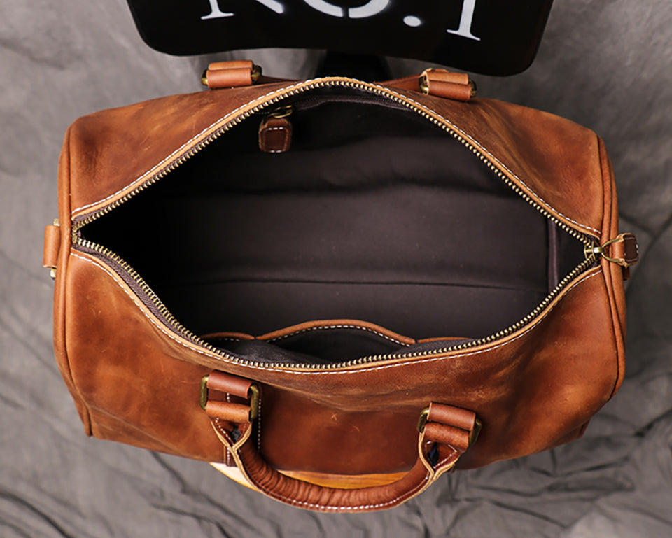Lorenzo Leather Weekender Duffle Bag – Sowika