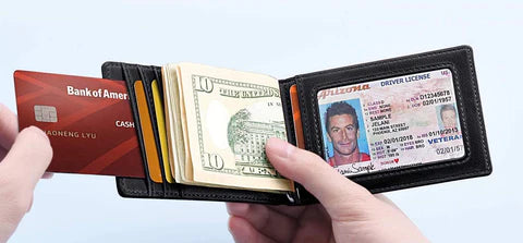 Minimalist Slim Leather Wallet- Front Pocket